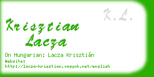 krisztian lacza business card